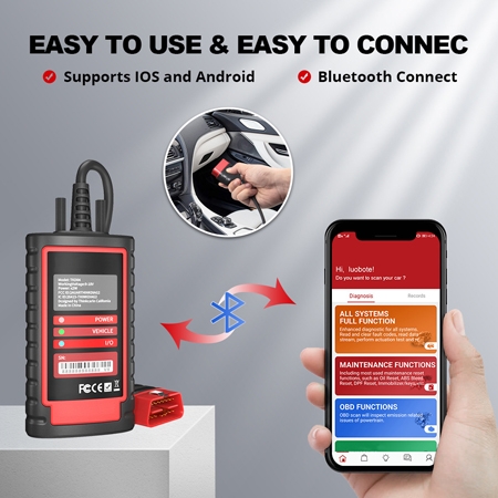 OBD2 car diagnostic scanner detail