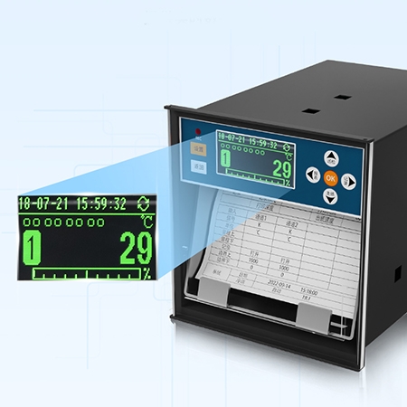 Paper chart recorder detail