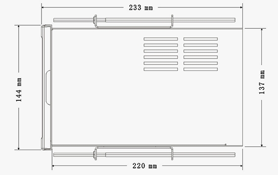 Paper chart recorder size