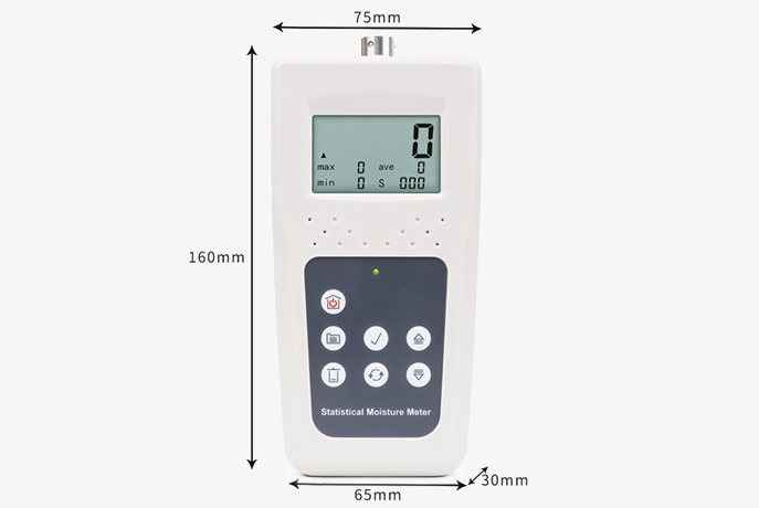 Pin moisture meter for textile dimension