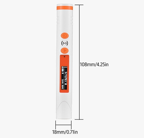 Pocket radiation detector size