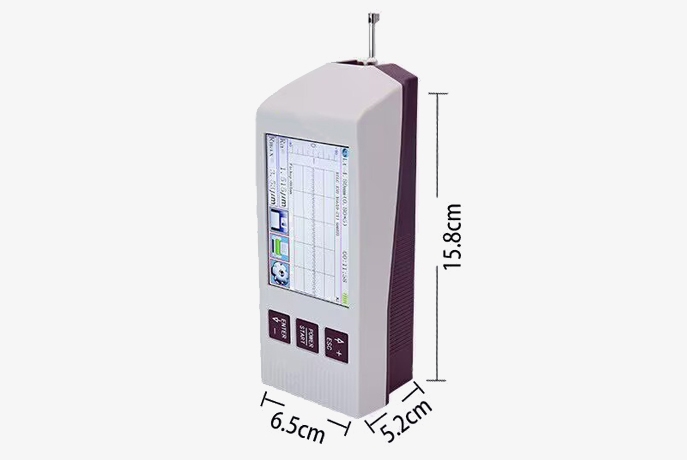 Portable contact profilometer surface roughness gauge dimension