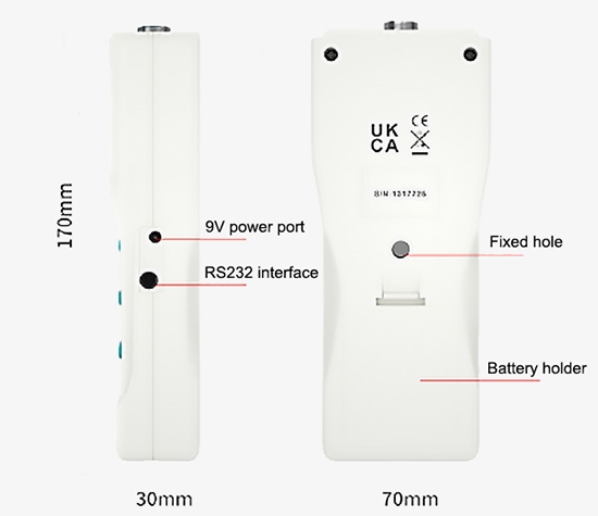 Portable dissolved oxygen meter size