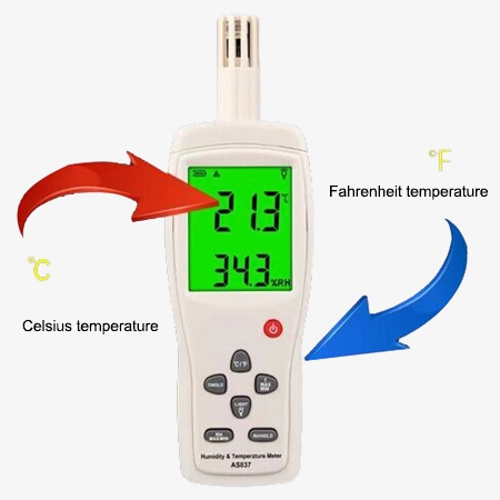 Portable humidity temperature meter