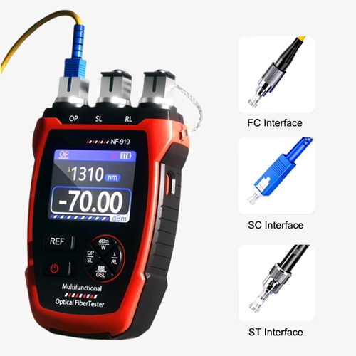 Portable optical fiber power meter interface details