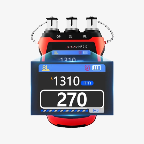 Portable optical fiber power meter screen details