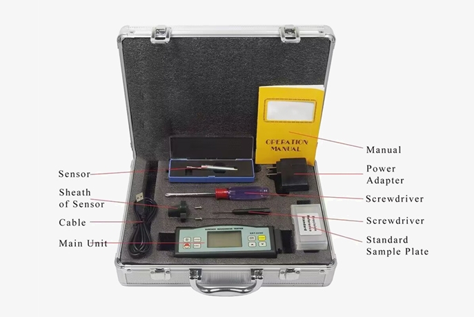 Portable stylus surface roughness tester packing lists