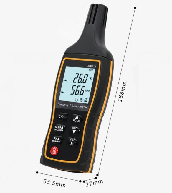Portable thermometer hygrometer dimension