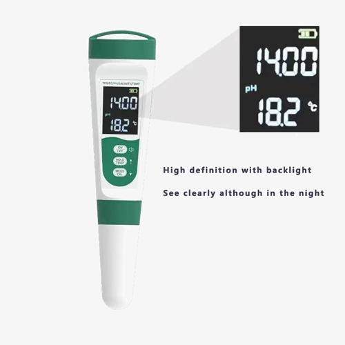 Portable water quality tester display details