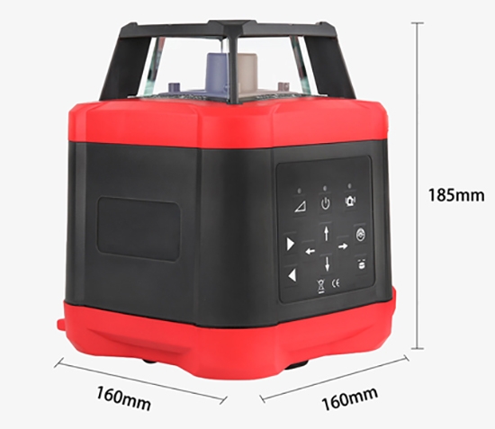 Rotary laser level size