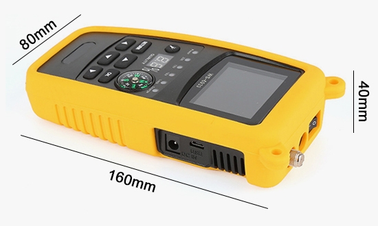 Satellite finder meter with compass size