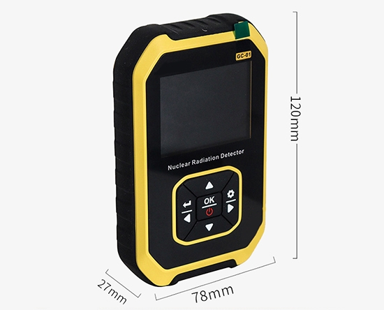 Geiger counter nuclear radiation detector size