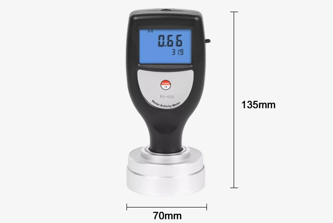 Smart water activity meter for food dimension