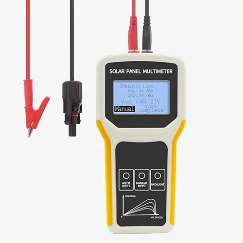 Solar panel tester detail