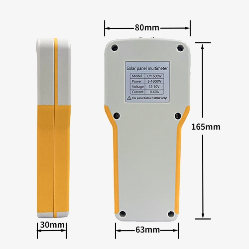 Solar panel tester size