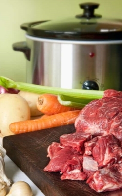 Stainless steel soil thermometer cooking in the kitchen