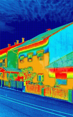 Thermal imaging camera for industrial and building inspections