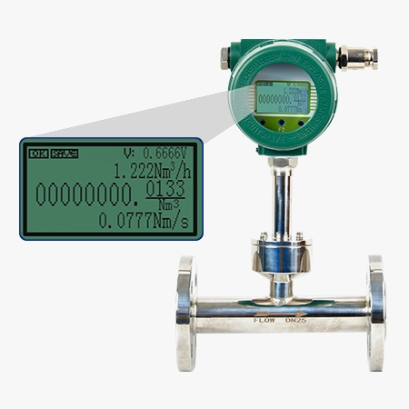 Thermal mass flow meter detail