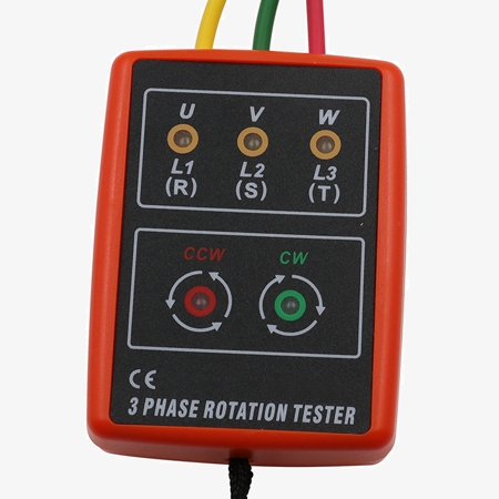 Three phase rotation tester panel