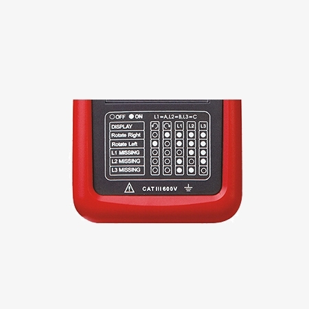 Three phase sequence indicator down number