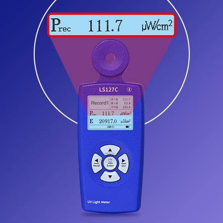 UV light meter detail