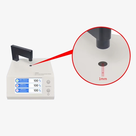 Visible light transmission meter detail