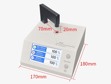 Visible light transmission meter size